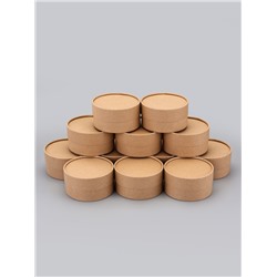 Набор круглых подарочных коробок, завальцованные крафт, набор 12 шт., 12×6 см