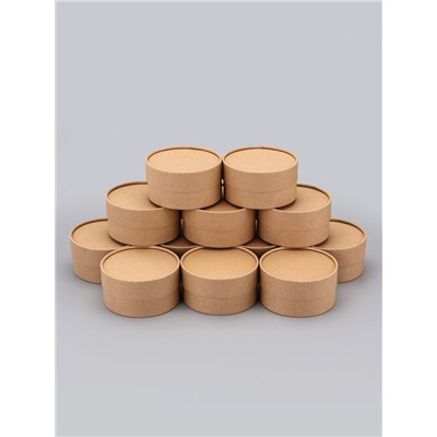 Набор круглых подарочных коробок, завальцованные крафт, набор 12 шт., 12×6 см