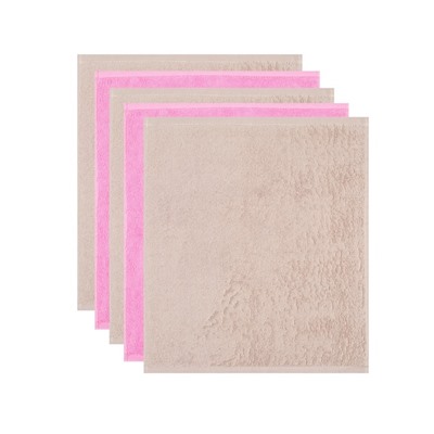 Махровые полотенца «Этель» Hi, baby, 30×30 см - 5 шт., хлопок 100%