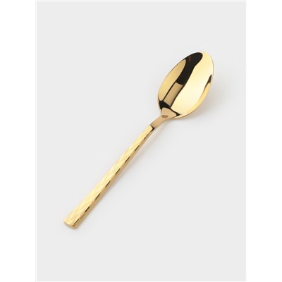 Чайная ложка Magistro Kolos min, длина 15.7 см, толщина 2 мм, нержавеющая сталь, золотистая