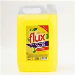 Средство для мытья посуды, 5 л, аромат лимона, FLUX