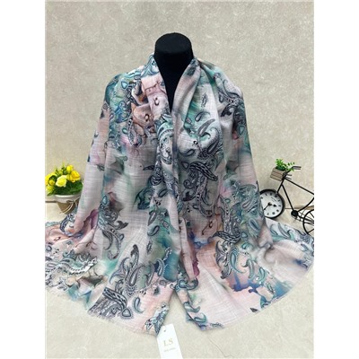 Легкий платок на голову и шею, мультицвет