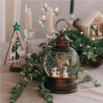 Светодиодная фигура «Семья снеговиков» 12×20.5×7.8 см, пластик, от батареек АААх3, свечение тёплое белое