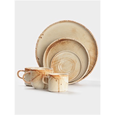 Тарелка глубокая Magistro Organic brown, 650 мл, 21.5×21.3×5.1 см, фарфор, бежевая