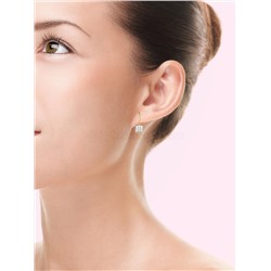 Серьги детские из золочёного серебра с фианитами 925 пробы п8-486-1з200