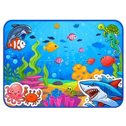 Коврик для рисования "Подводный мир" в коробке