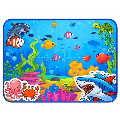 Коврик для рисования "Подводный мир" в коробке