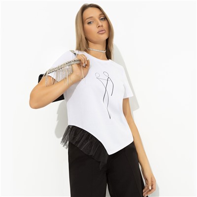 Футболка с декором из сетки, Нарушая границы стиля