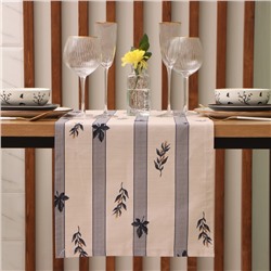 Дорожка на стол Этель Leaves, 40×149 см, 100% хлопок, репс 220 г/м², бежевая
