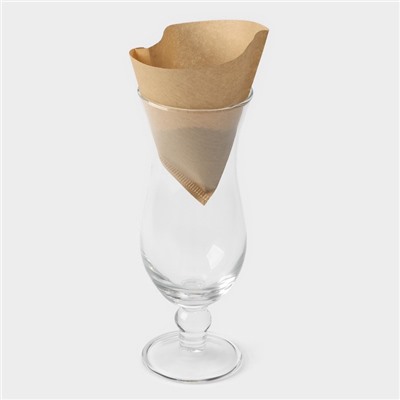 Фильтры для заваривания кофе V60 Доляна Tasty, неотбелённые, набор 50 шт., 13×12 см, бумага