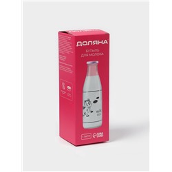 Бутыль для молока Доляна «Коровушка», 1 л, 8.5×25 см, стекло