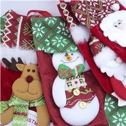 Новогодний носок для подарков ассорти