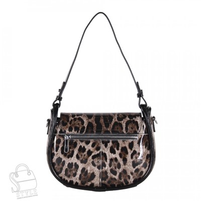 Сумка женская кожаная 98282 leopard coffee Velina Fabbiano-Safenta