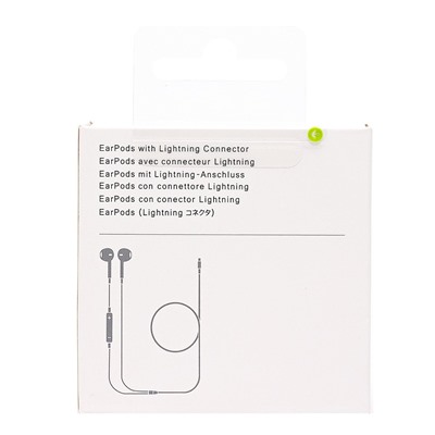 Проводные наушники с микрофоном вкладыши ORG EaePods MMTN2ZM/A Lightning (B) (white)