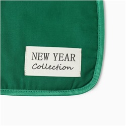 Набор кухонный "Этель" New year collection цвет зелёный, варежка 18х29 см, прихватка 19х19 см,100% хлопок