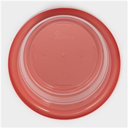 Горшок для цветов с поддоном Доляна «Арена», 2 л, пластиковый цвет коралловый