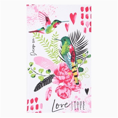 Набор полотенец кухонный «Доляна. Счастливые птички», 35×60 см-2 шт., 100% хлопок