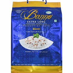 Banno Extra Long Traditional Basmati Rice / Рис Экстра Лонг Басмати Традиционный 5 кг