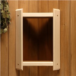 Абажур для бани и сауны, деревянный, настенный, угловой, с тёмным стеклом, «Добропаровъ»