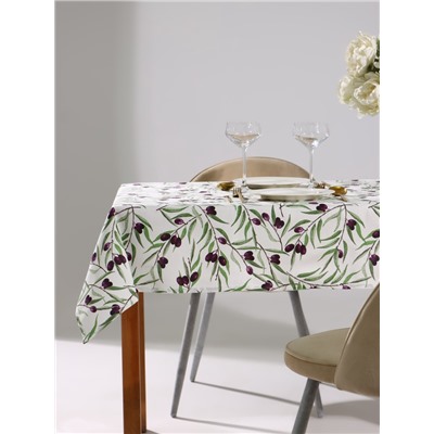 Скатерть «Доляна» Olives 149×110 см, 100% хлопок, рогожка 164 г/м²