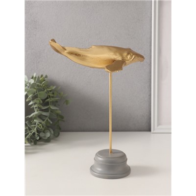 Фигурка «Золотой кит», полистоун, 20×11×22.5 см