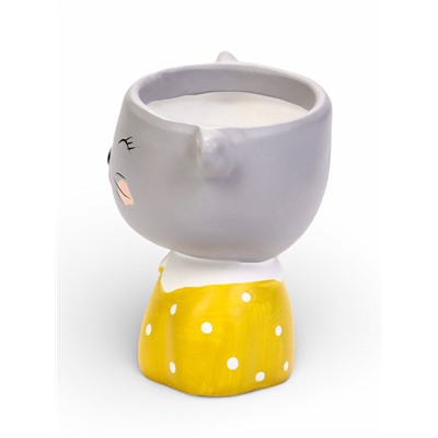 Декоративный горшок для цветов «Милый котёнок», 300 мл, 11×6 см, керамика