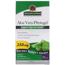 Nature's Answer, фитогель алоэ вера, 250 мг, 90 растительных капсул