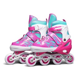 Ролики детские, размер L (цвет розовый)