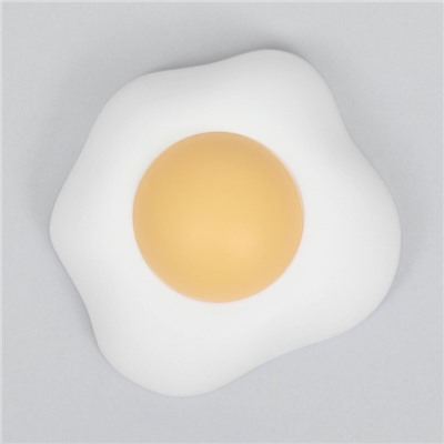 Игрушка с кошачьей мятой для кошек «Яичница», 6 см, пластик, белая