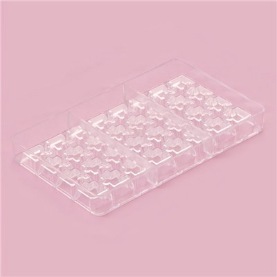 Форма для конфет и шоколада «Пазлы», 20×12×2.5 см, 32 ячейки 2×2×0.8 см, прозрачная