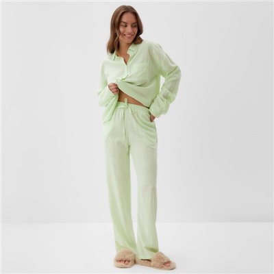 Пижама женская (рубашка, брюки) KAFTAN Lime series, размер 44-46