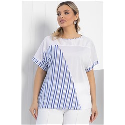 Блуза Амальгама (бело-сиреневая) Б12840-24М