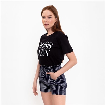 Шорты женские повседневные, темно-синие, размер 48