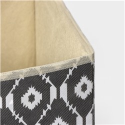 Короб стеллажный для хранения Доляна «Ромбы», 37×27×27 см, серый