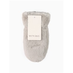 Варежки подростковые MINAKU, пушистые, 20 см, серые