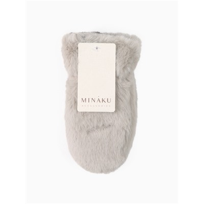Варежки подростковые MINAKU, пушистые, 20 см, серые