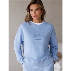 Джемпер из петельчатого футера двухнитки с эластаном