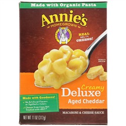 Annie's Homegrown, Creamy Deluxe Aged Cheddar, Macaroni & Cheese Sauce, 11 oz (312 g)