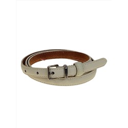 Ремень женский из натуральной кожи, цвет молочный