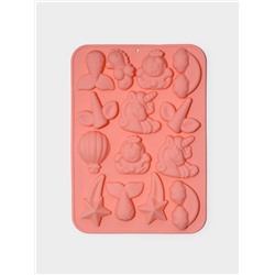Форма для шоколада Доляна «Волшебство», силикон, 23×16.5×2 см, 14 ячеек, розовая