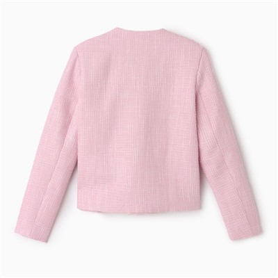 Жакет женский твидовый MIST, размер 48, розовый