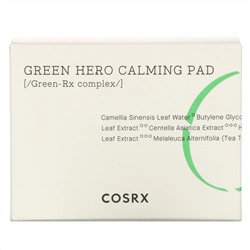 Cosrx, One Step Green Hero Calming Pad, успокаивающие диски, 70 шт., 135 мл (4,56 жидк. унции)