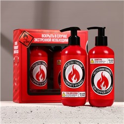 Подарочный набор «Тушение мужика»: гель для душа и шампунь для волос, 2×300 мл, HARD LINE