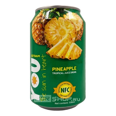 Напиток негазированный с содержанием сока ананаса You Vietnam, Вьетнам, 330 мл Акция