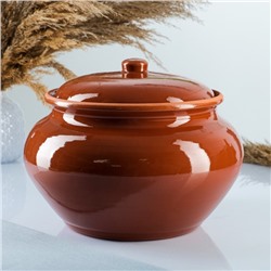 Жаровня Кунгурская керамика «Стандарт», 5 л, коричневая