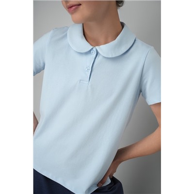 Блузка-поло с коротким рукавом для девочки Happyfox