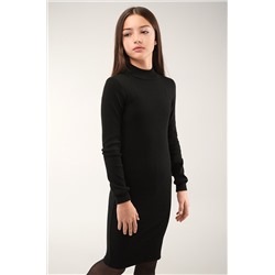 Платье-водолазка в рубчик для девочки Happyfox