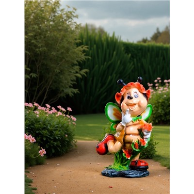 Садовая фигура из полистоуна «Пчёлка в панамке», 49×23×25 см