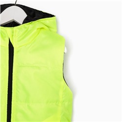 Жилетка с капюшоном детская, цвет салатовый, рост 92-98 см