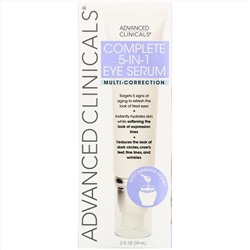 Advanced Clinicals, Комплексная сыворотка для глаз «5 в 1», мультикоррекция, 59 мл (2 жидк. унции)